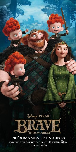 Rebelle - Photos et affiches. 6 Affiche Poster de Rebelle Brave Pixar 2012