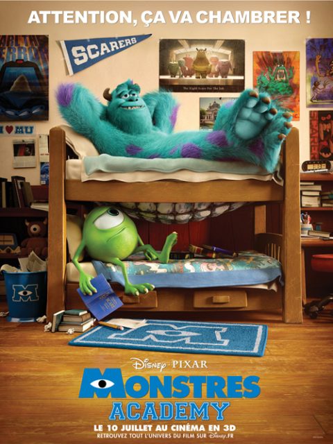 Monstres Academy - Photos et affiches. 3 Affiche Poster de Monstres Academy Monsters University Pixar 2013