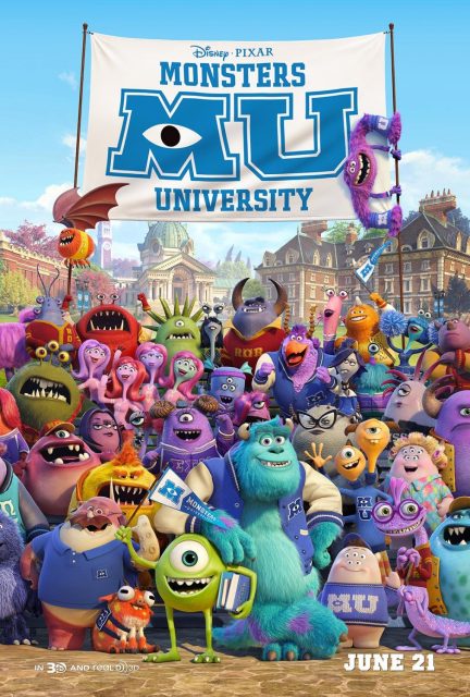 Monstres Academy - Photos et affiches. 23 Affiche Poster de Monstres Academy Monsters University Pixar 2013
