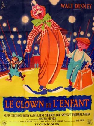 walt disney company walt disney pictures affiche clown enfant poster Toby Tyler ten weeks circus