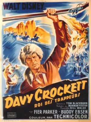 walt disney company walt disney pictures affiche davy crockett roi trappeurs poster davy crockett king wild frontier