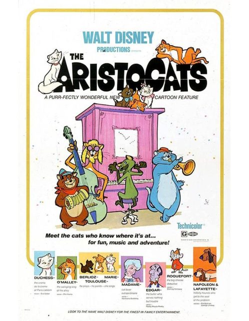 Les aristochats - Photos et affiches. 11 Affiche Les Aristochats Disney Poster The Aristocats