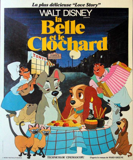 La Belle et le Clochard - Photos et affiches. 1 Affiche La belle et le clochard Disney Poster Lady and the tramp