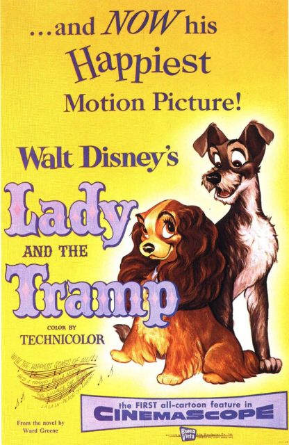 La Belle et le Clochard - Photos et affiches. 18 Affiche La belle et le clochard Disney Poster Lady and the tramp