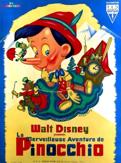 Pinocchio - Photos et affiches. 4 Affiche Poster de Pinocchio 1940