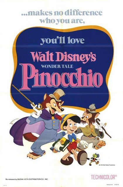 Pinocchio - Photos et affiches. 11 Affiche Poster de Pinocchio 1940