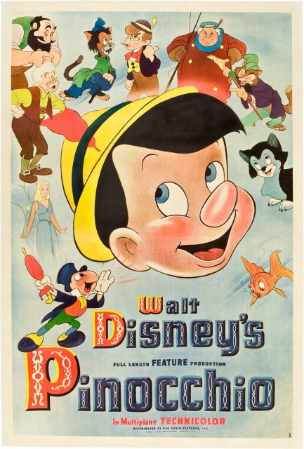 Pinocchio - Photos et affiches. 9 Affiche Poster de Pinocchio 1940ey animation affiche poster pinocchio