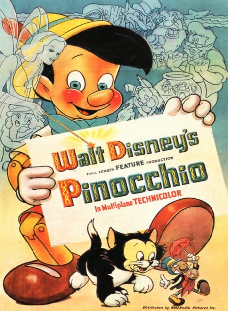 Pinocchio - Photos et affiches. 6 Affiche Poster de Pinocchio 1940