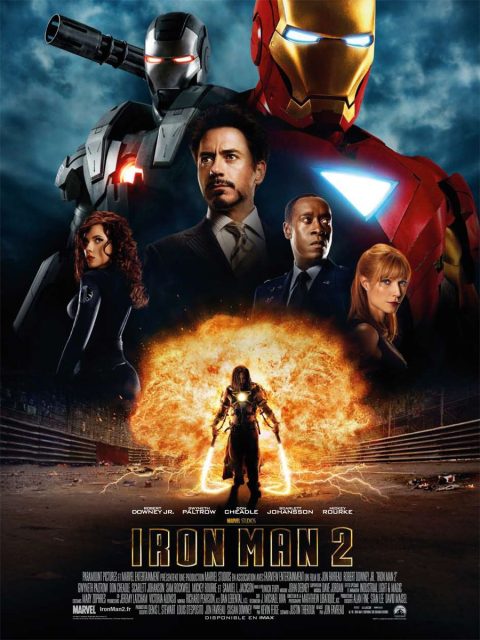 Iron Man 2. 1 Affiche Poster de Iron Man 2 avec Robert Downey Jr. et Gwyneth Paltrow 2010