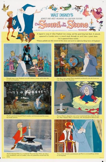 Merlin l'enchanteur - Photos et affiches. 6 Affiche Merlin l'enchanteur Disney Poster The sword in the stone