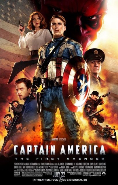 Captain America : First Avenger - Photos et affiches. 2 Affiche Poster Captain America First Avenger Disney marvel