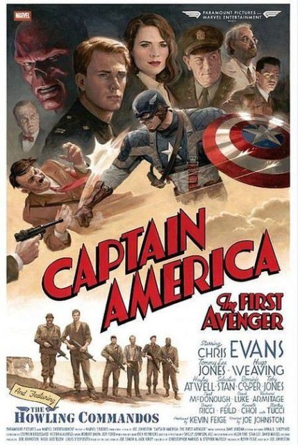 Captain America : First Avenger - Photos et affiches. 6 Affiche Poster Captain America First Avenger Disney marvel