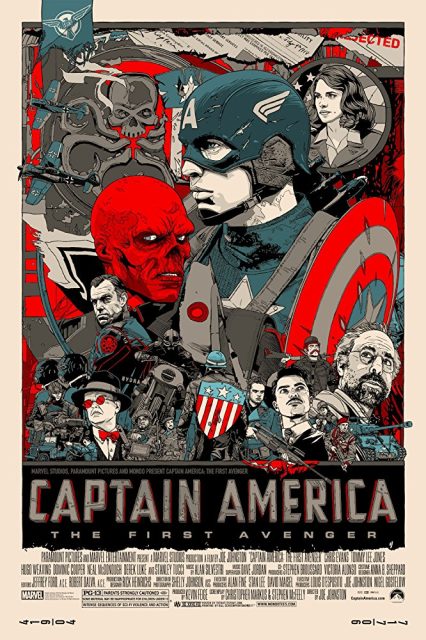 Captain America : First Avenger - Photos et affiches. 8 Affiche Poster Captain America First Avenger Disney marvel