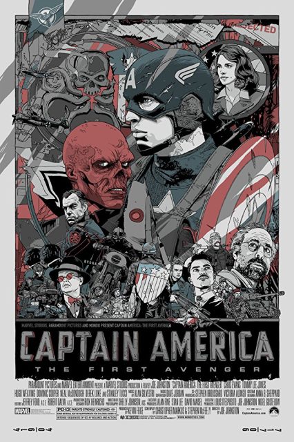 Captain America : First Avenger - Photos et affiches. 7 Affiche Poster Captain America First Avenger Disney marvel