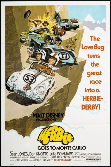 La Coccinelle à Monte-Carlo - Photos et affiches. 3 Affiche Poster coccinelle Herbie monte carlo disney