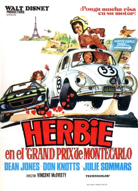 La Coccinelle à Monte-Carlo - Photos et affiches. 4 Affiche Poster coccinelle Herbie monte carlo disney