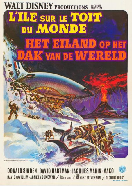 Affiche Poster île toit monde island top world disney