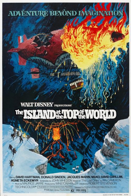 Affiche Poster île toit monde island top world disney