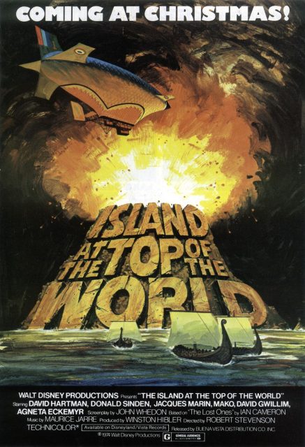 Affiche Poster île toit monde island top world disney