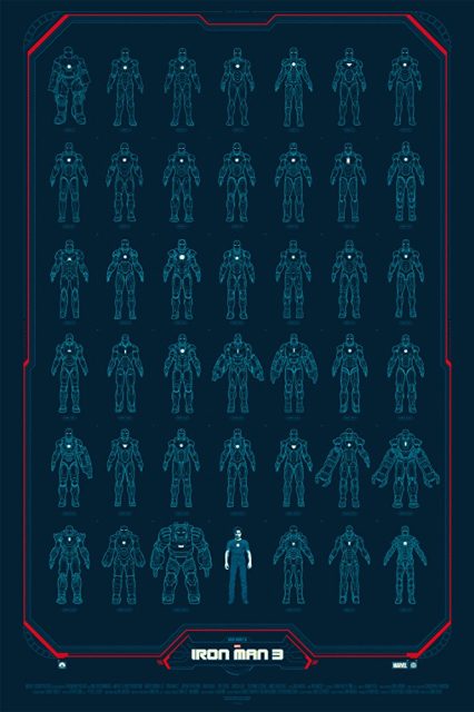 Iron Man 3 - Photos et affiches. 6 Affiche Poster Iron Man 3 Disney Marvel