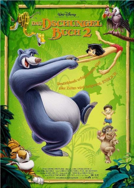 affiche poster livre jungle book 2 disney