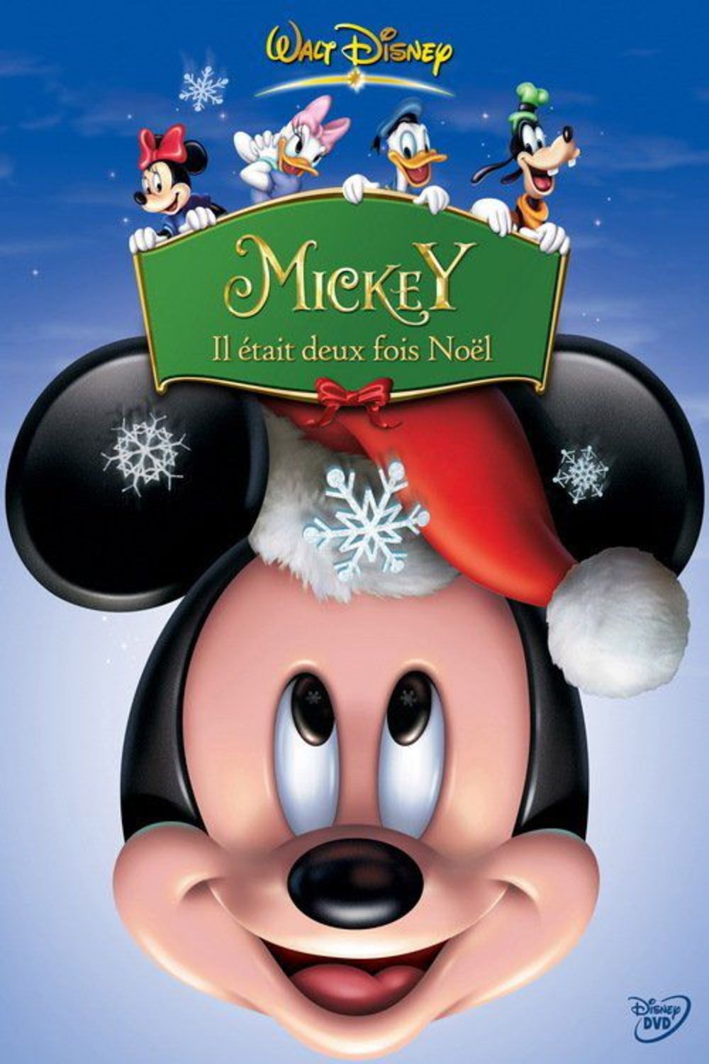 affiche poster mickey deux fois noel twice christmas disney