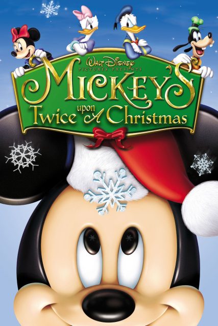 affiche poster mickey deux fois noel twice christmas disney