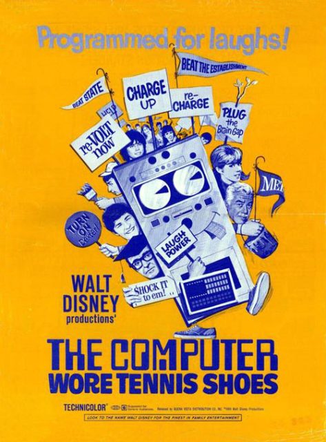 Affiche Poster ordinateur folie Computer Wore Tennis Shoes disney