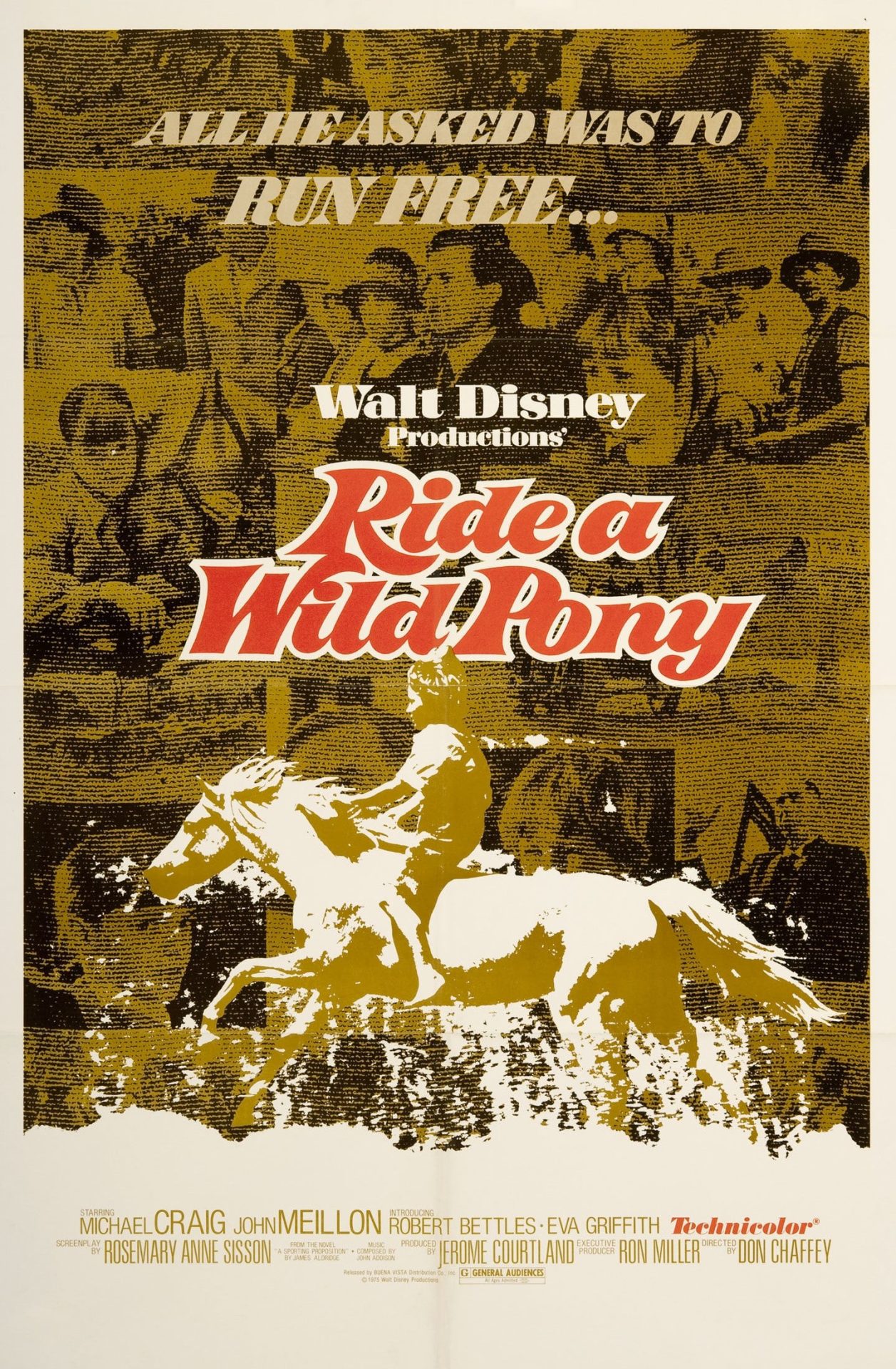 Affiche poster où passé poney wild ride pony disney
