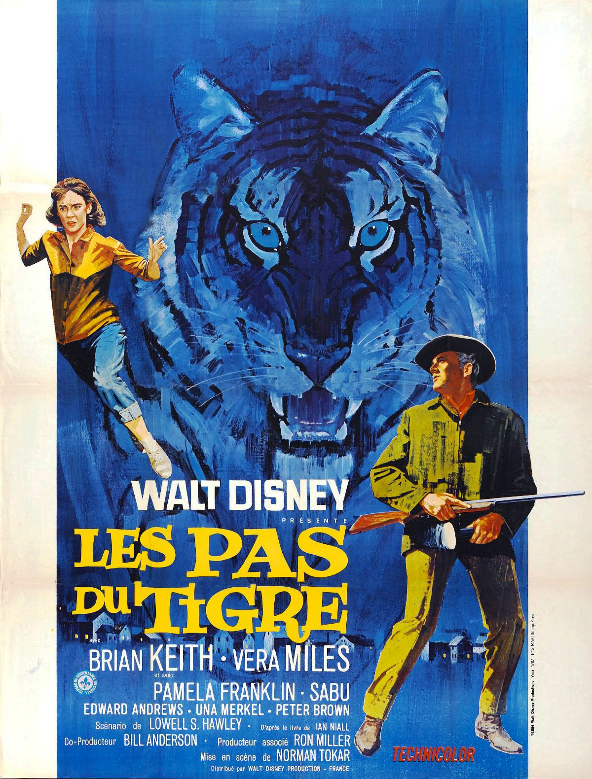 Affiche Poster pas tigre tiger walks disney