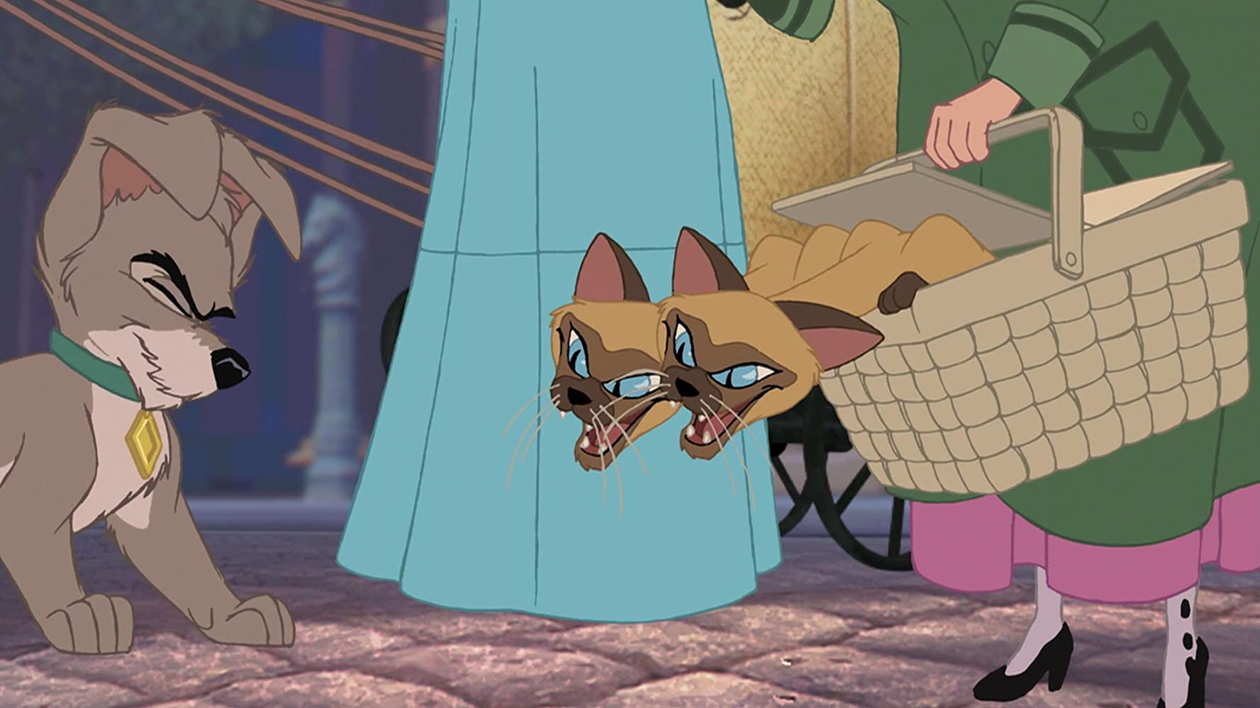 image belle clochard lady tramp 2 appel rue scamp adventure disney