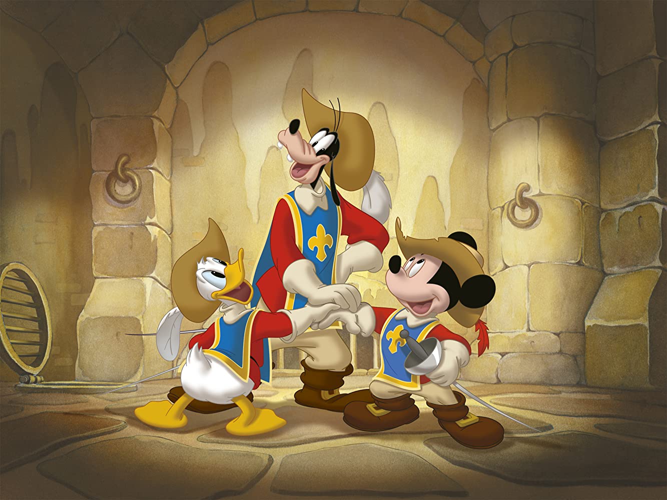 image Mickey Donald Goofy dingo trois mousquetaires Three Musketeers disney