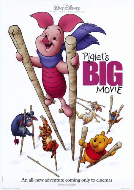 affiche aventures porcinet piglet big movie disney