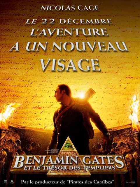 Affiche Poster Benjamin Gates trésor templiers National Treasure Disney