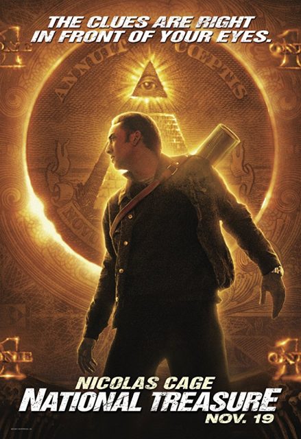 Affiche Poster Benjamin Gates trésor templiers National Treasure Disney