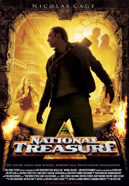 Affiche Poster Benjamin Gates trésor templiers National Treasure Disney