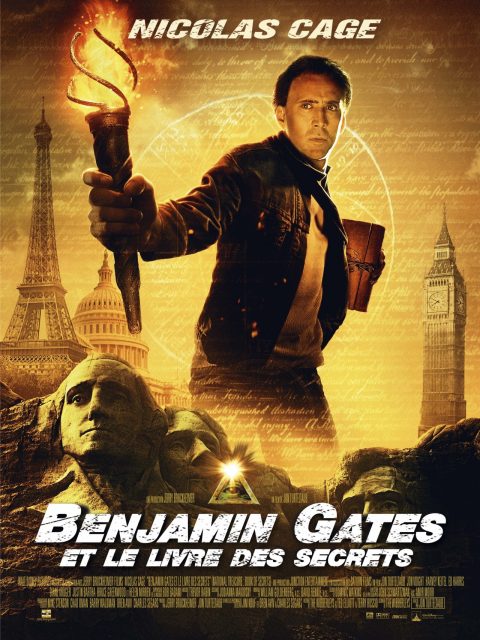 Benjamin Gates et le Livre des Secrets. 1 Affiche Poster Benjamin Gates Livre secret book National Treasure Disney