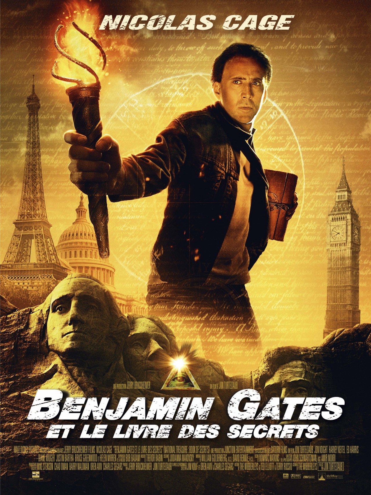 Affiche Poster Benjamin Gates Livre secret book National Treasure Disney