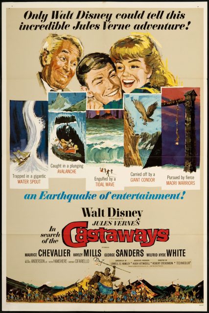 Affiche poster enfants capitaine grant search Castaways disney
