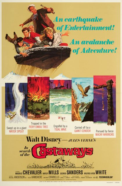 Affiche poster enfants capitaine grant search Castaways disney