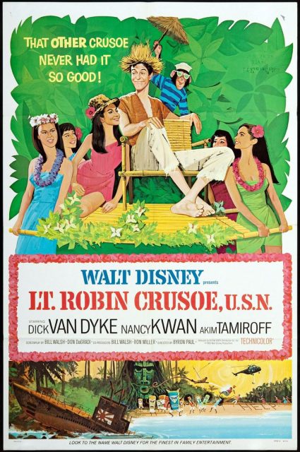 Affiche Poster lieutenant robinson robin crusoe usn disney