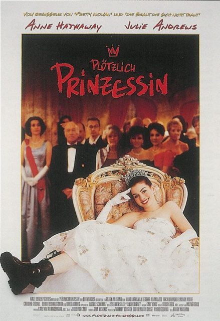 Affiche Poster de Princesse malgré elle Princess Diaries avec Anne Hathaway et Julie Andrews 2001