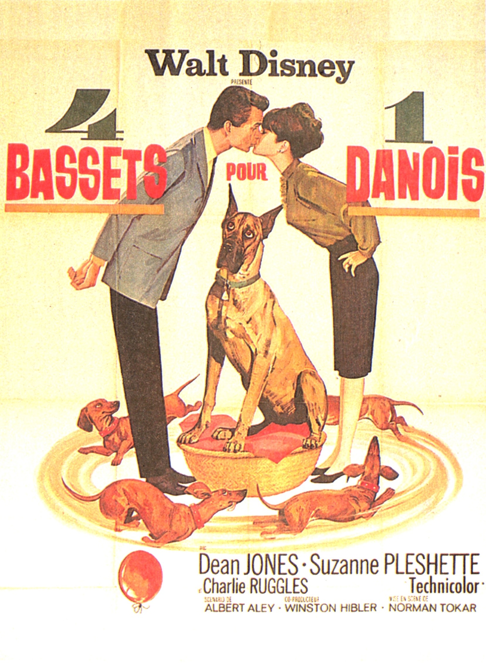 Affiche Poster quatre bassets danois Ugly Dashshund disney