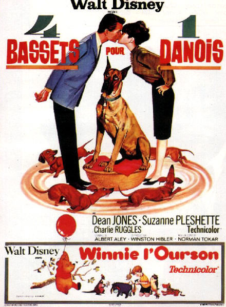 Affiche Poster quatre bassets danois Ugly Dashshund disney