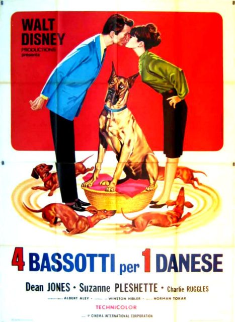 Affiche Poster quatre bassets danois Ugly Dashshund disney