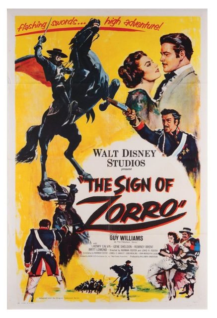 Signé Zorro - Photos et affiches. 2 Affiche Poster signe sign zorro disney