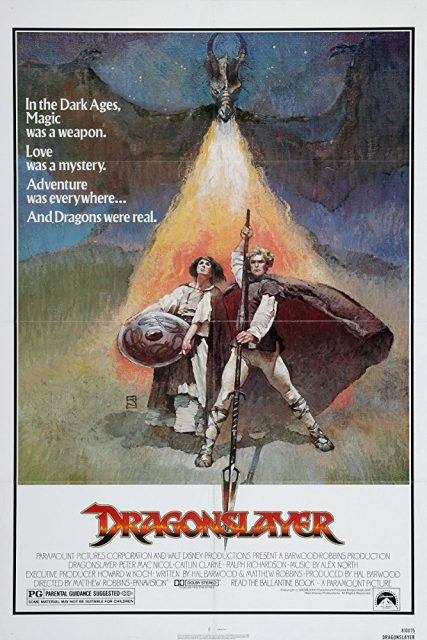 Affiche poster dragon lac feu dragonslayer disney