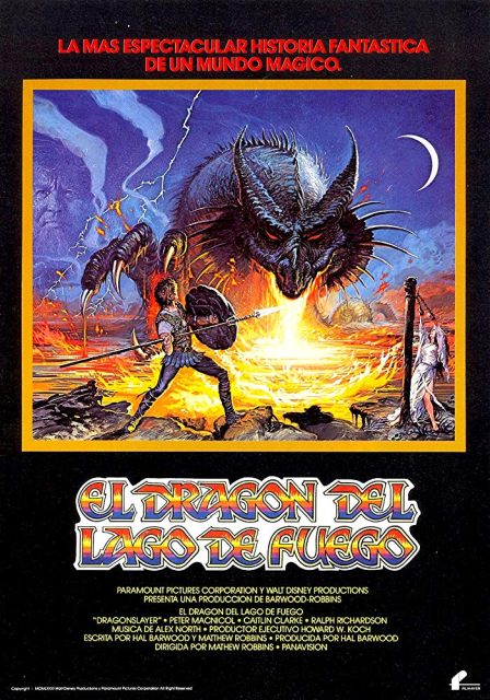 Affiche poster dragon lac feu dragonslayer disney