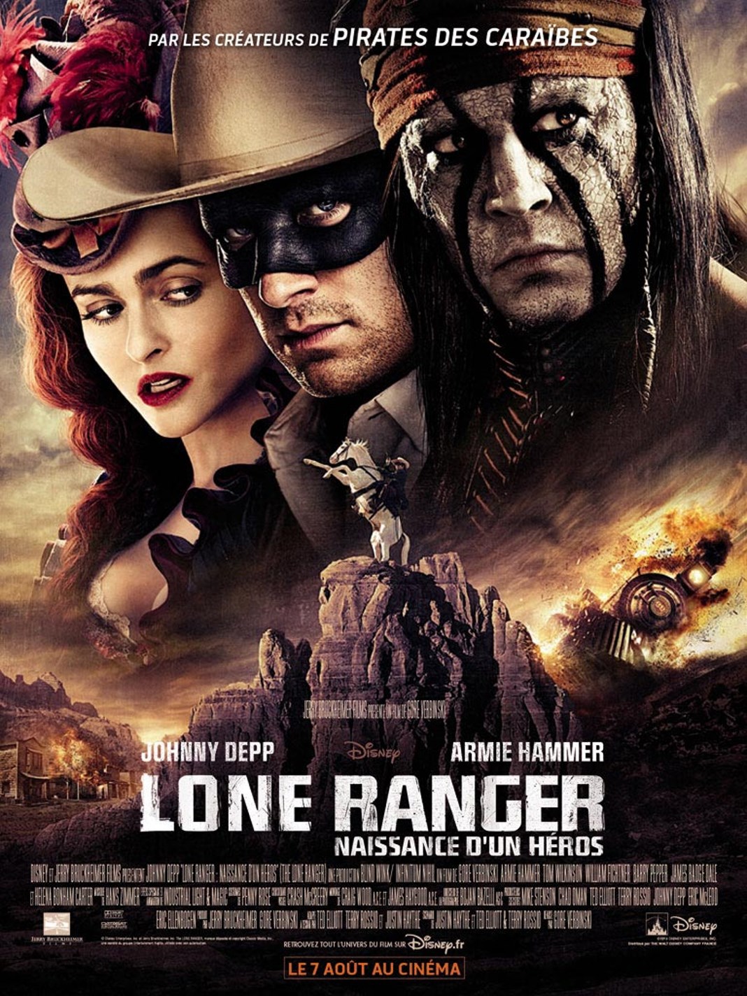Affiche Poster lone ranger naissance heros disney