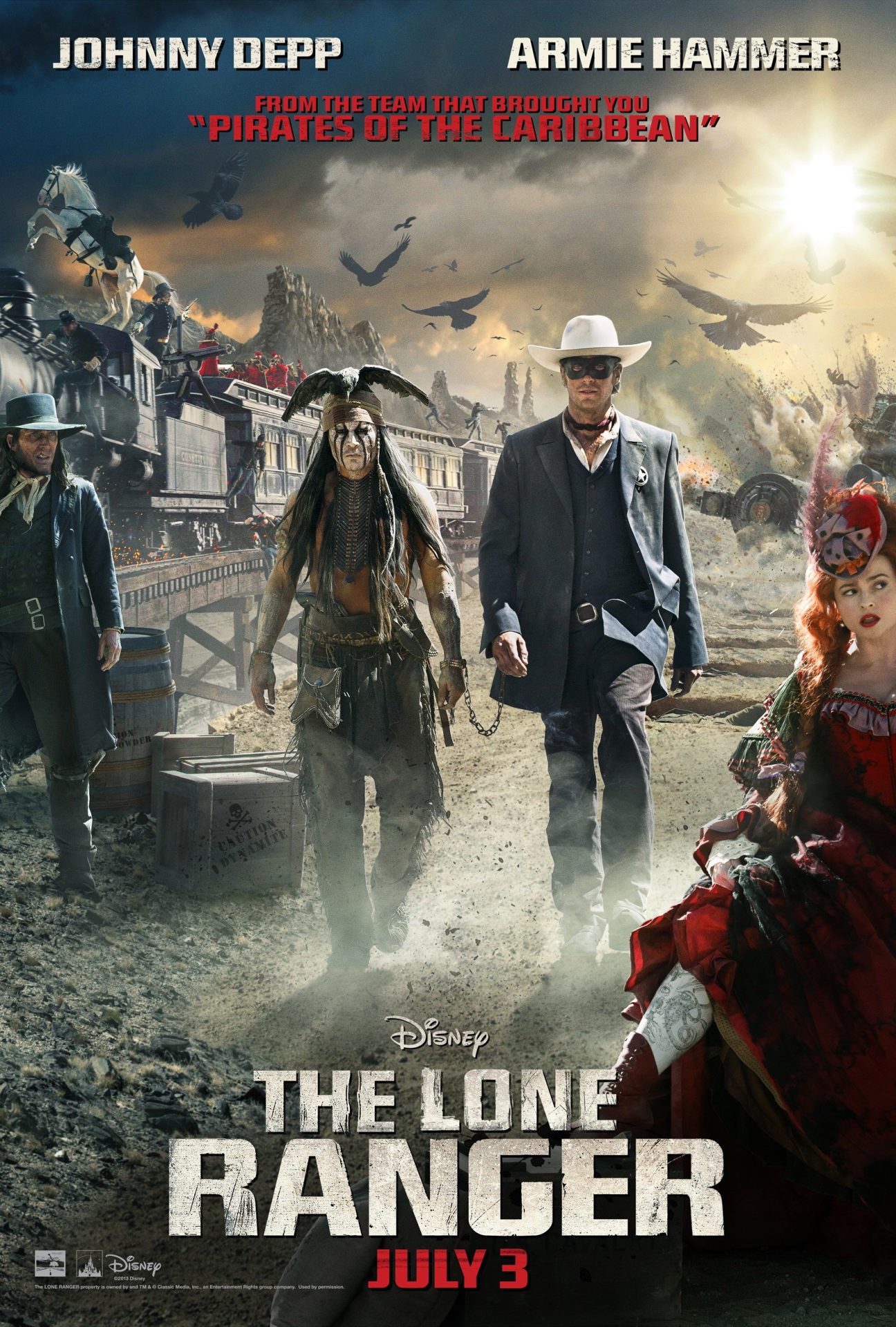 Affiche Poster lone ranger naissance heros disney